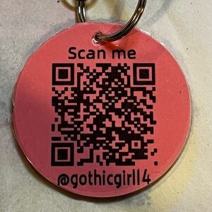 QR Code Keychain with Tassel Pick Your Color